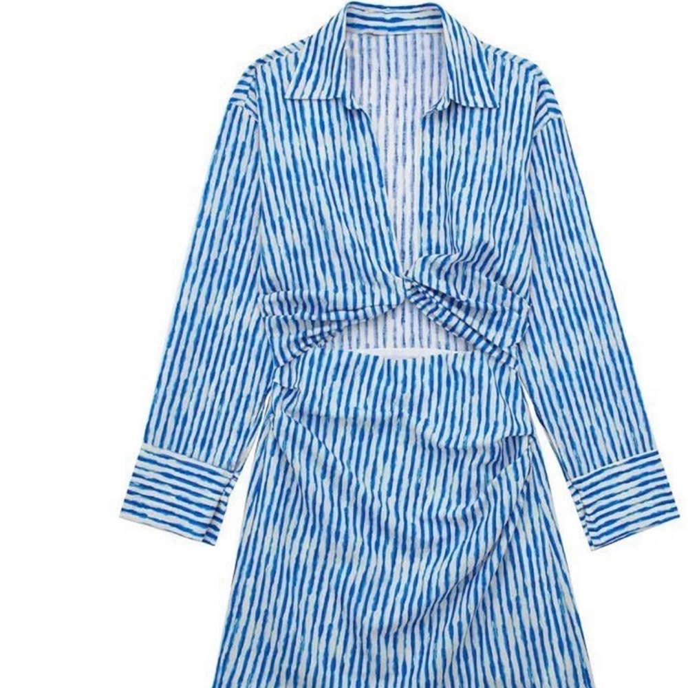 Zara Striped Blue and White dress
Brand-new with tags